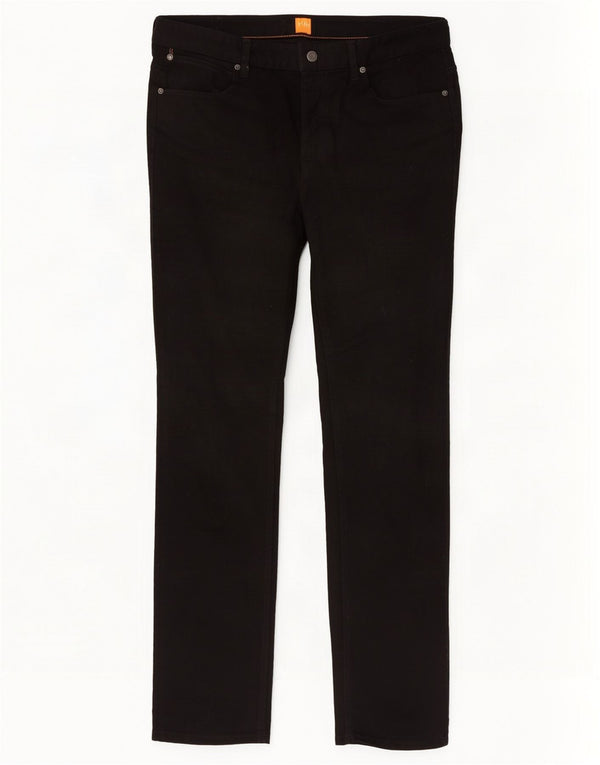Hugo Boss Herre Slim Jeans W36 L36 Sort Bomuld