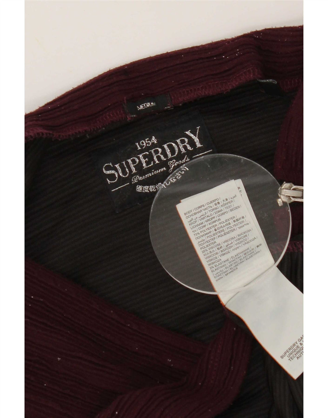 Superdry Mini-nederdel til kvinder Medium W30 Burgundy Flecked Polyester