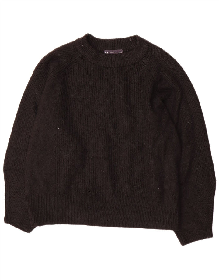 Marks & Spencer Dame Oversized Crew Neck sweater UK 16 Large Black