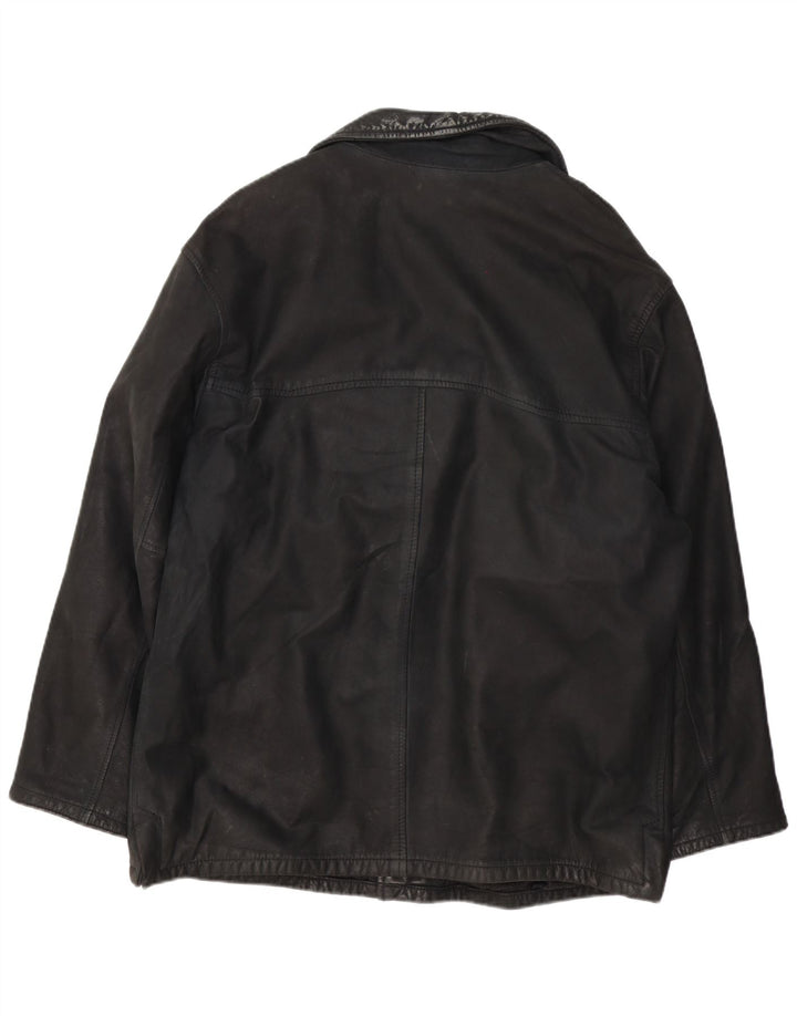Vintage herre læderjakke UK 42 XL sort læder