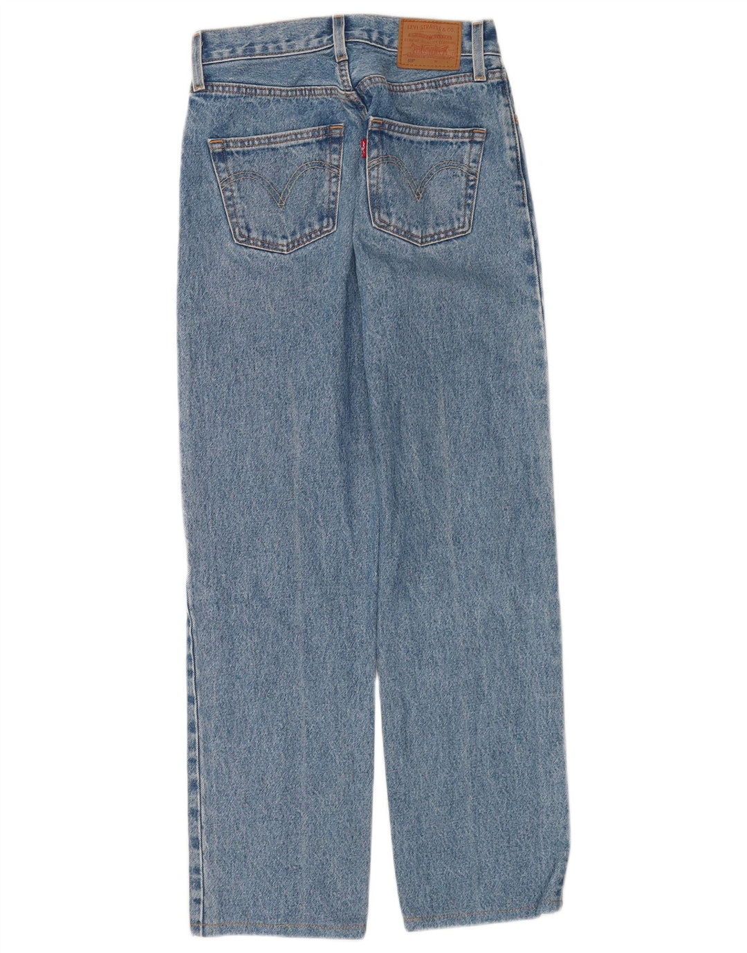 Levi's Dame 501 Straight Jeans W23 L28 Blå Bomuld