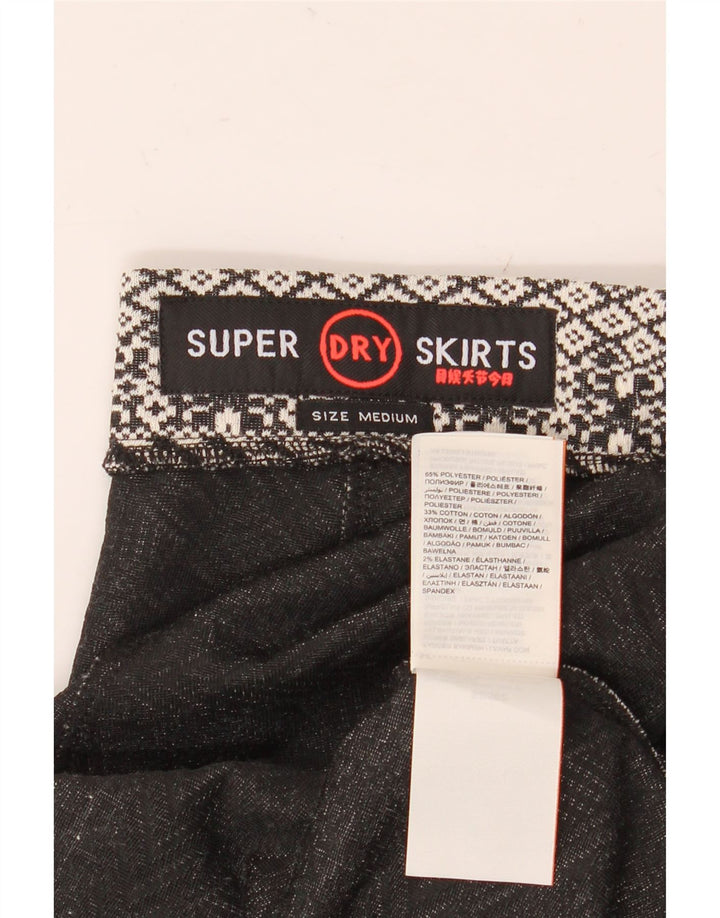 Superdry Mini-nederdel til kvinder Medium W28 Grå geometrisk polyester