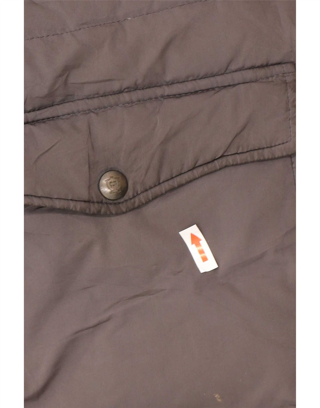 Massimo Dutti Dame Hætte Polstret Frakke UK 40 Large Grå Polyester