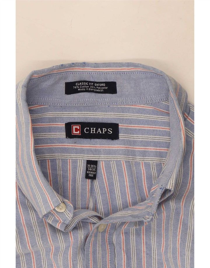 Chaps Herre Classic Fit skjorte størrelse 16 1/2 Stor blå stribet bomuld