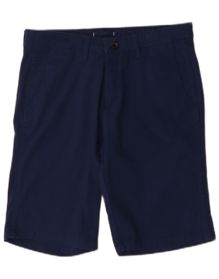 Zara Herre Chino Shorts EU 40 Medium W31 Marineblå Bomuld