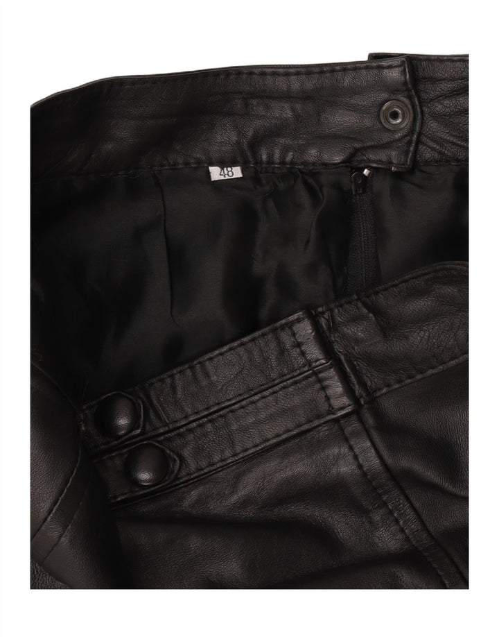 Vintage lædernederdel til kvinder W30 Medium Black
