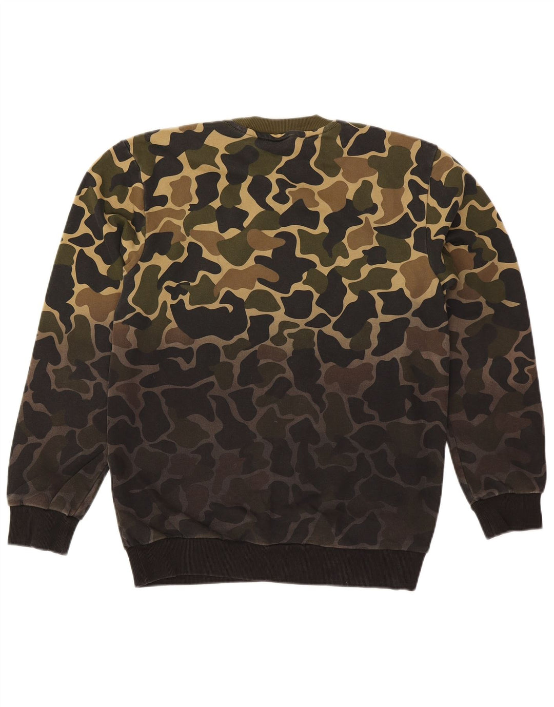 Adidas Herre Sweatshirt Jumper Small Khaki Camouflage Bomuld