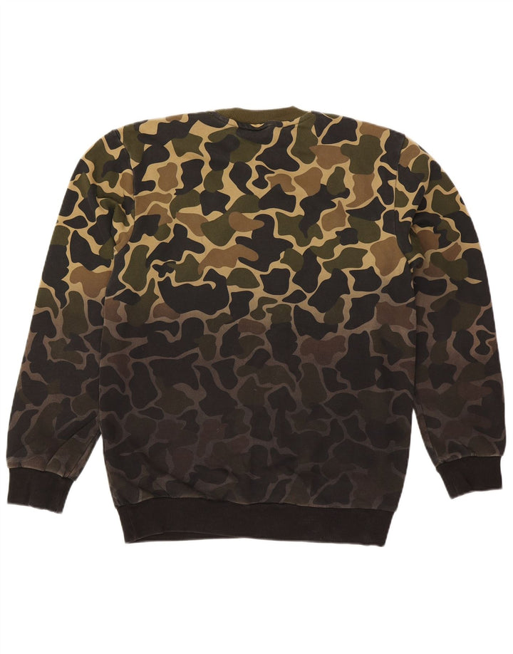 Adidas Herre Sweatshirt Jumper Small Khaki Camouflage Bomuld