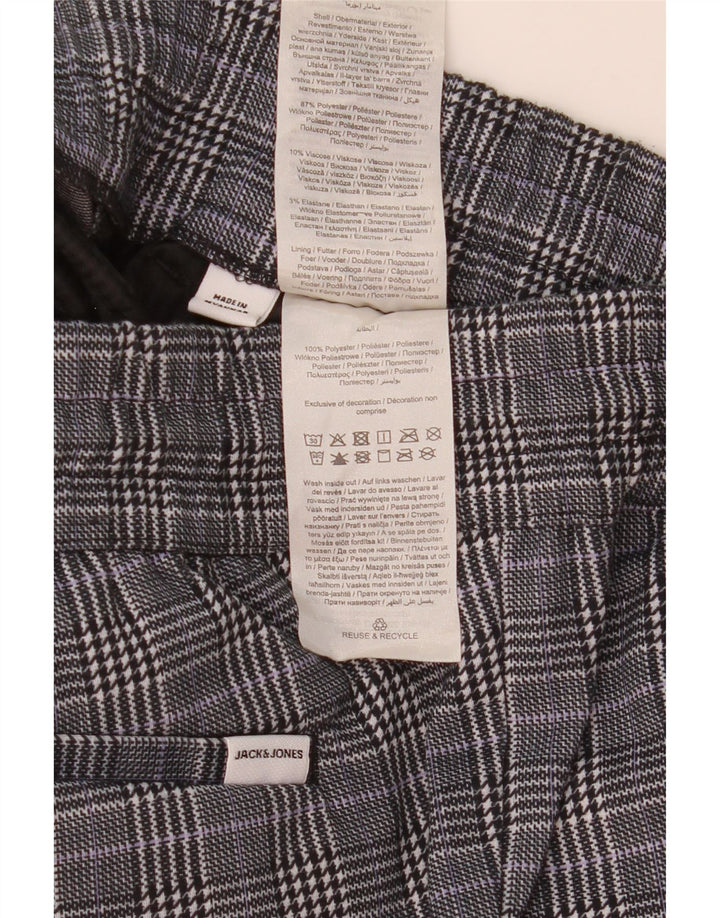 Jack & Jones Chino Shorts til mænd Small W29 Grå ternet polyester