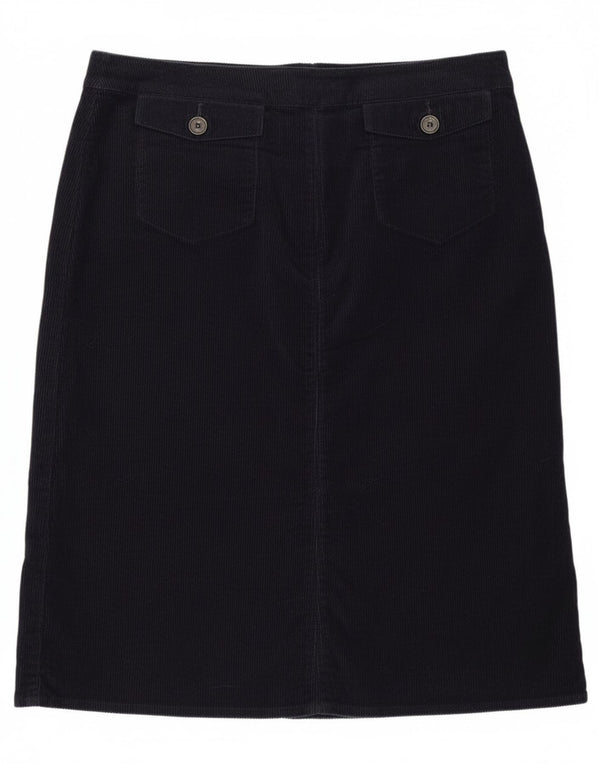 Boden Womens Corduroy Nederdel UK 18 XL W38 Navy Blue Bomuld