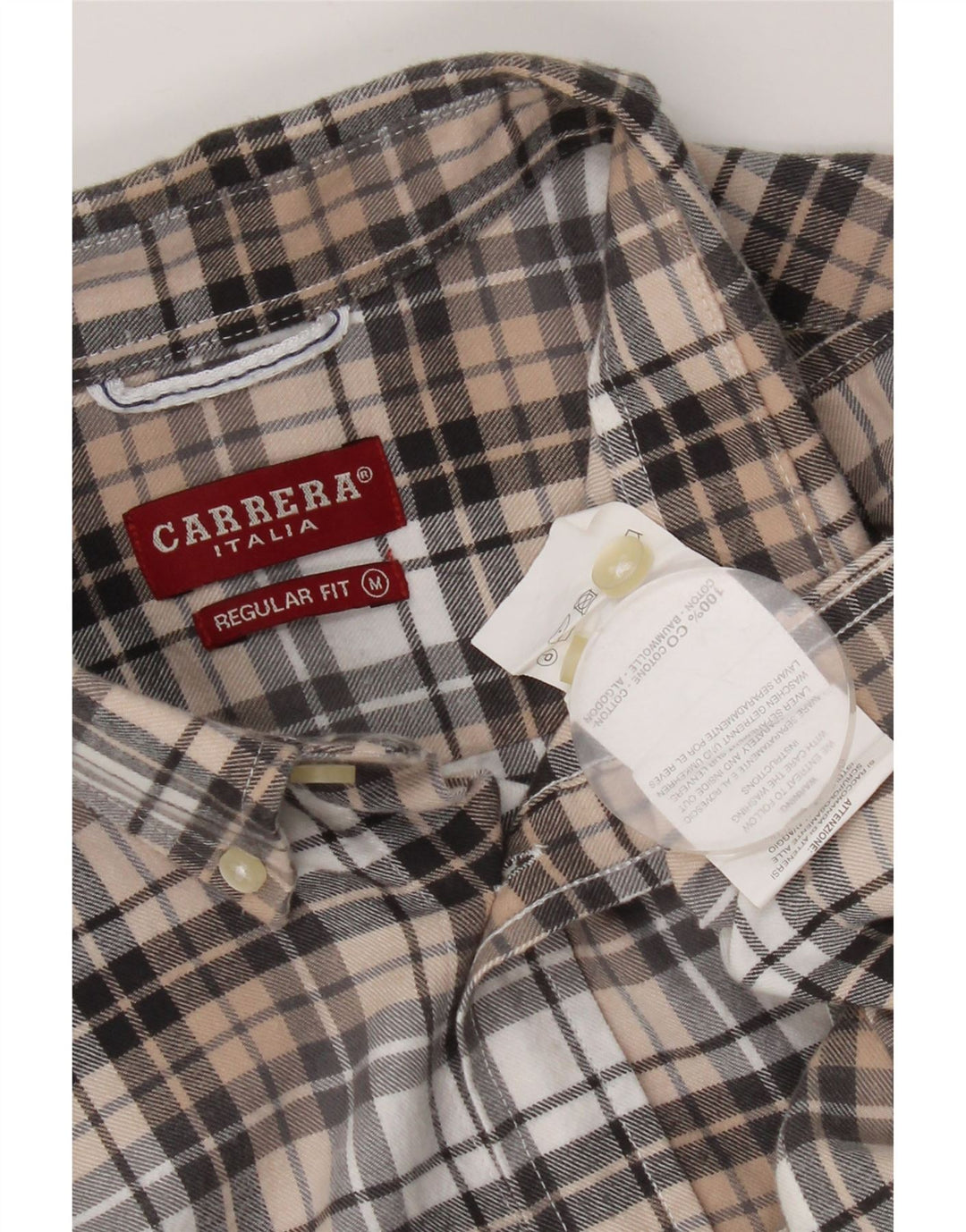 Carrera Herre Regular Fit Flanellskjorte Medium Flerfarvet ternet bomuld