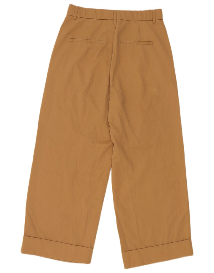 ZARA Chinobukser med brede ben til kvinder Medium W30 L26 Beige