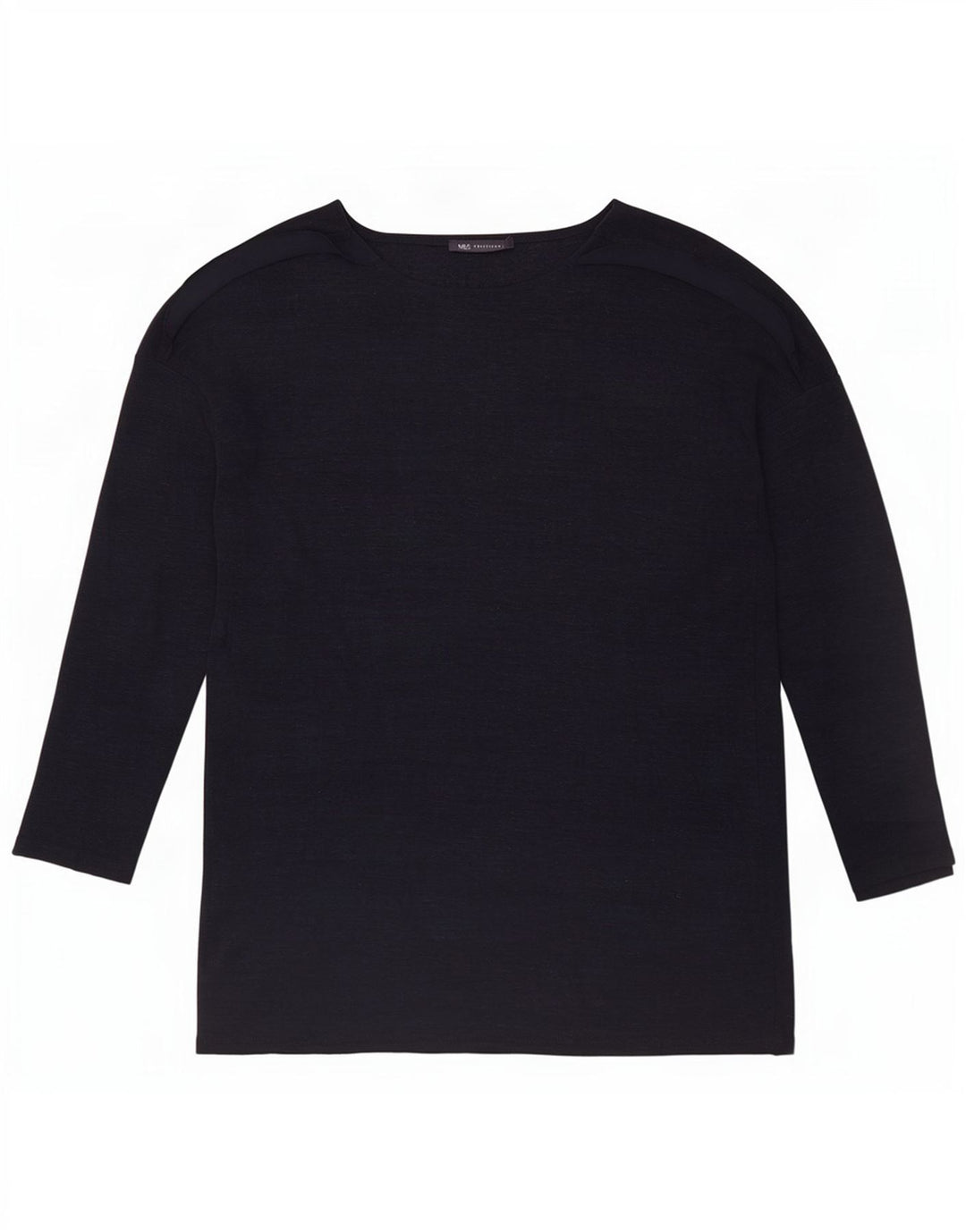 Marks & Spencer Dame Top Langærmet UK 14 Large Navy Blue Polyester