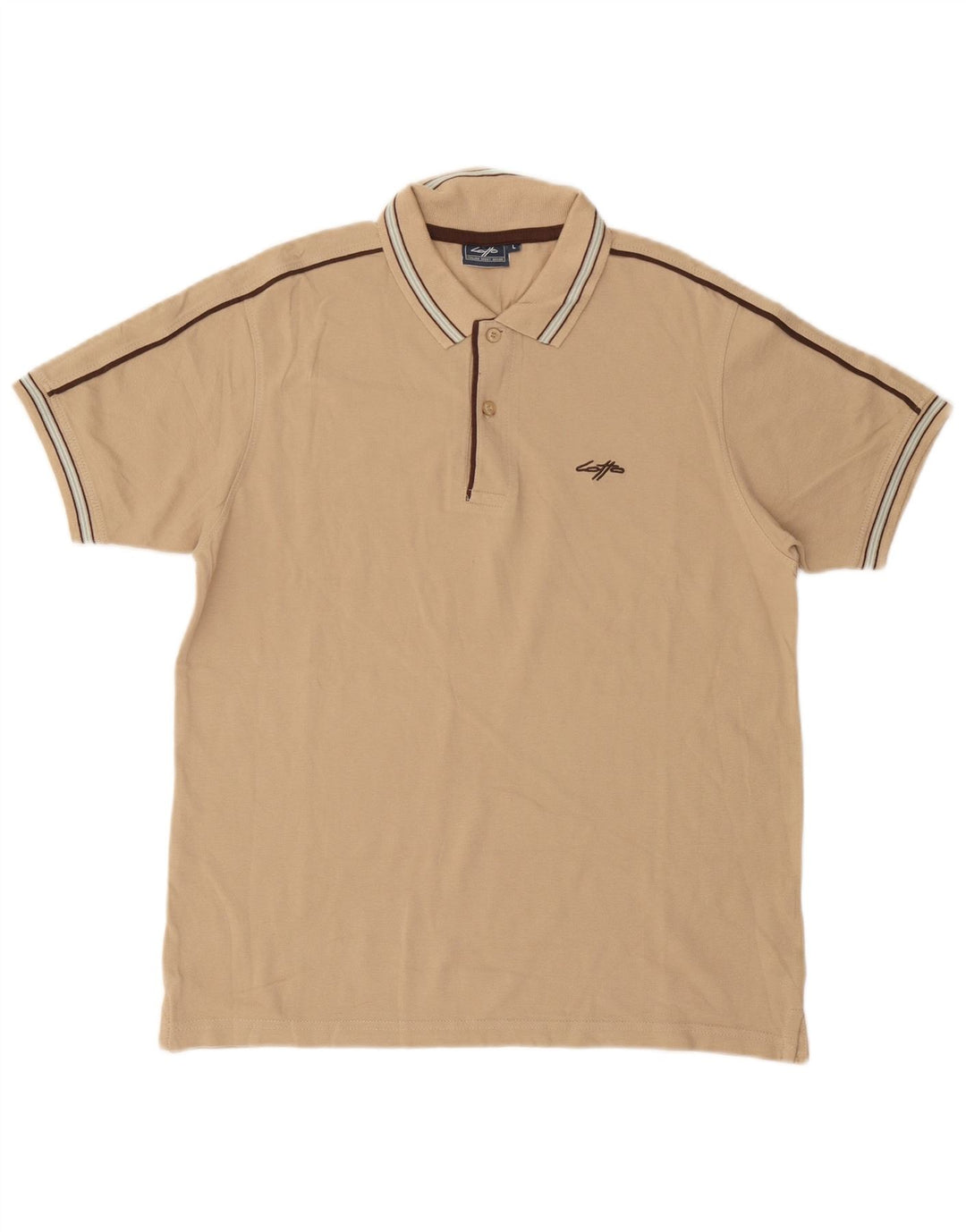 Lotto Herre Polo Shirt Stor Beige Bomuld