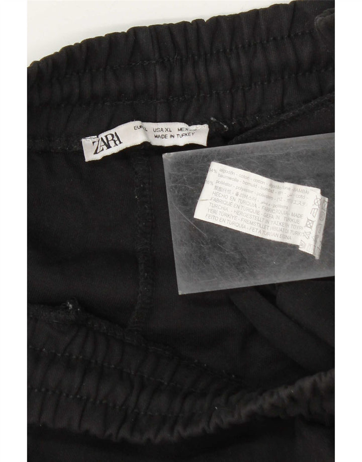Zara Herre Sports Shorts XL Sort Bomuld
