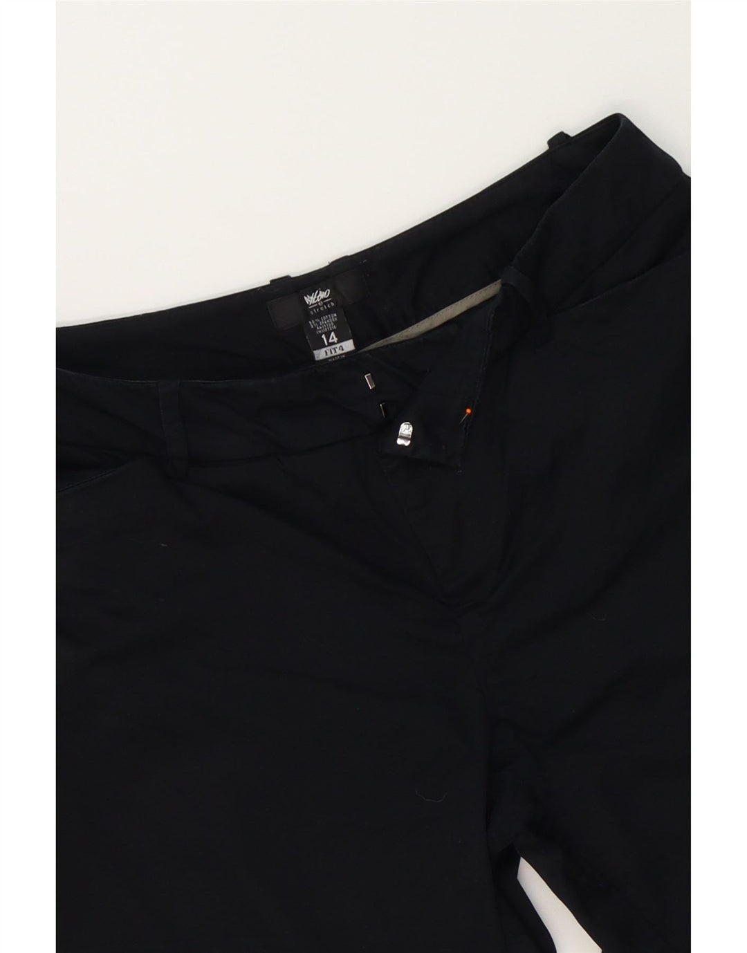 MOSSIMO Womens Stretch Straight Capri Trousers US 14 XL W34 L21 Black Vintage Mossimo and Second-Hand Mossimo from Messina Hembry 