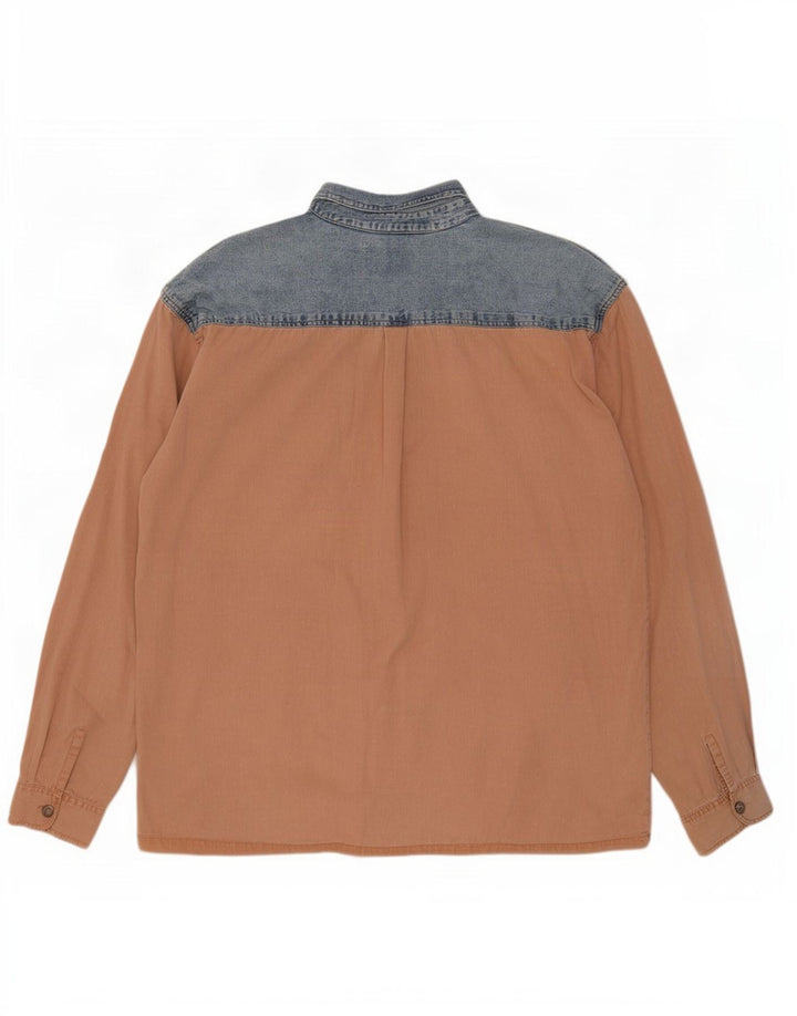 Jean Rive Herre Denim Shirt XL Blå Colourblock
