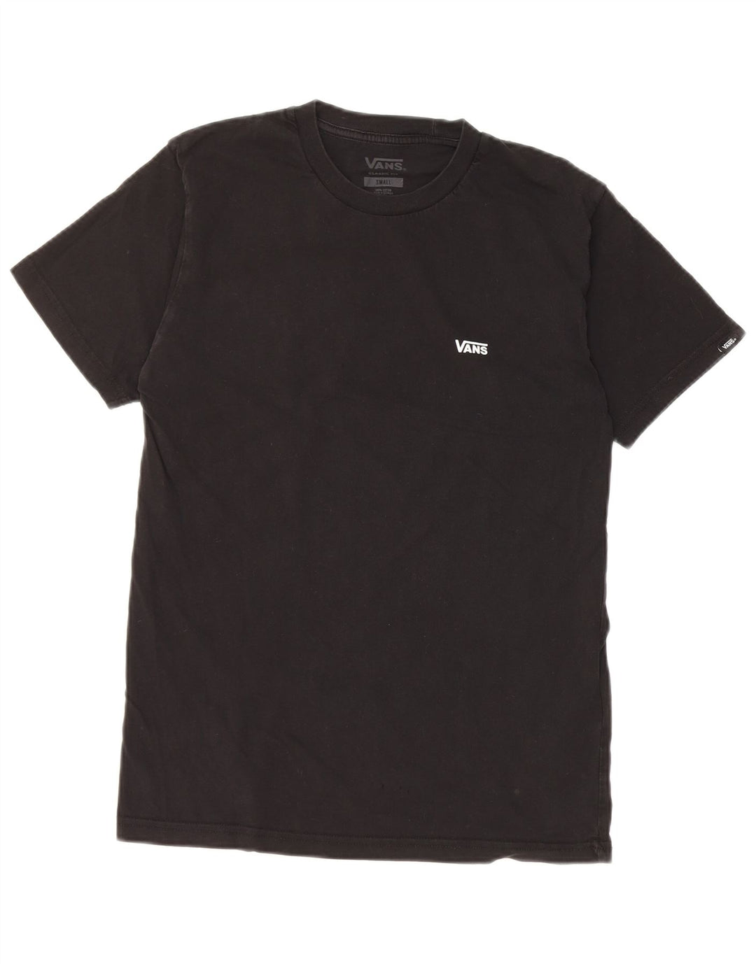 Vans Herre Classic Fit T-Shirt Top Lille Sort Bomuld
