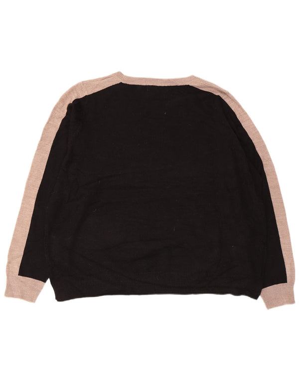 MARKS & SPENCER Dame Boat Neck Jumper Sweater UK 20 2XL Sort