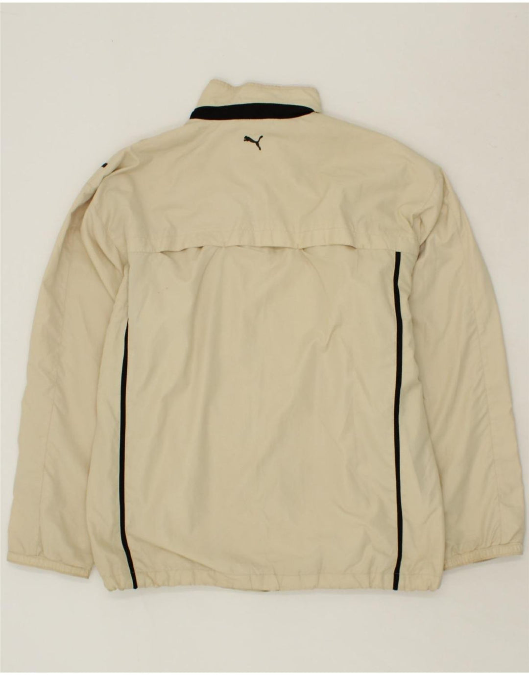 PUMA Mens Tracksuit Top Jacket Large Beige Striped Polyester Vintage Puma and Second-Hand Puma from Messina Hembry 
