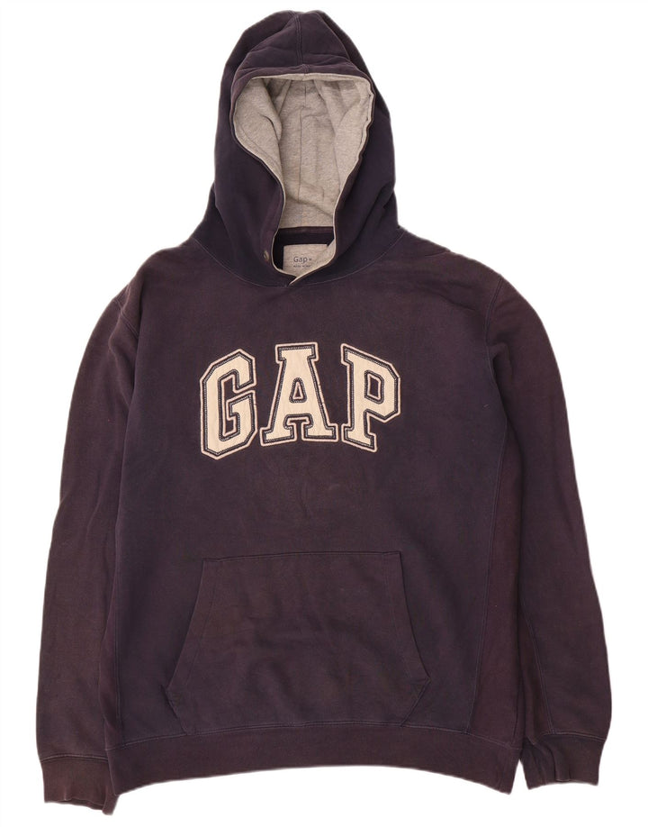 Gap Herre grafisk hættetrøje Jumper Medium Navyblå Bomuld