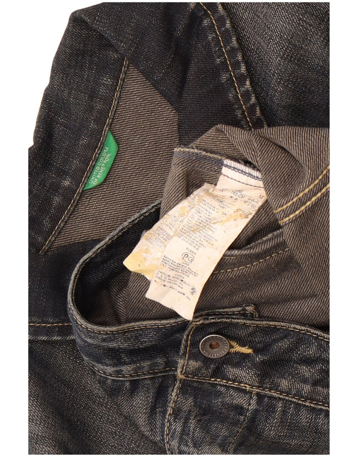 Benetton Dame denimjakke UK 12 Medium Navy Blue