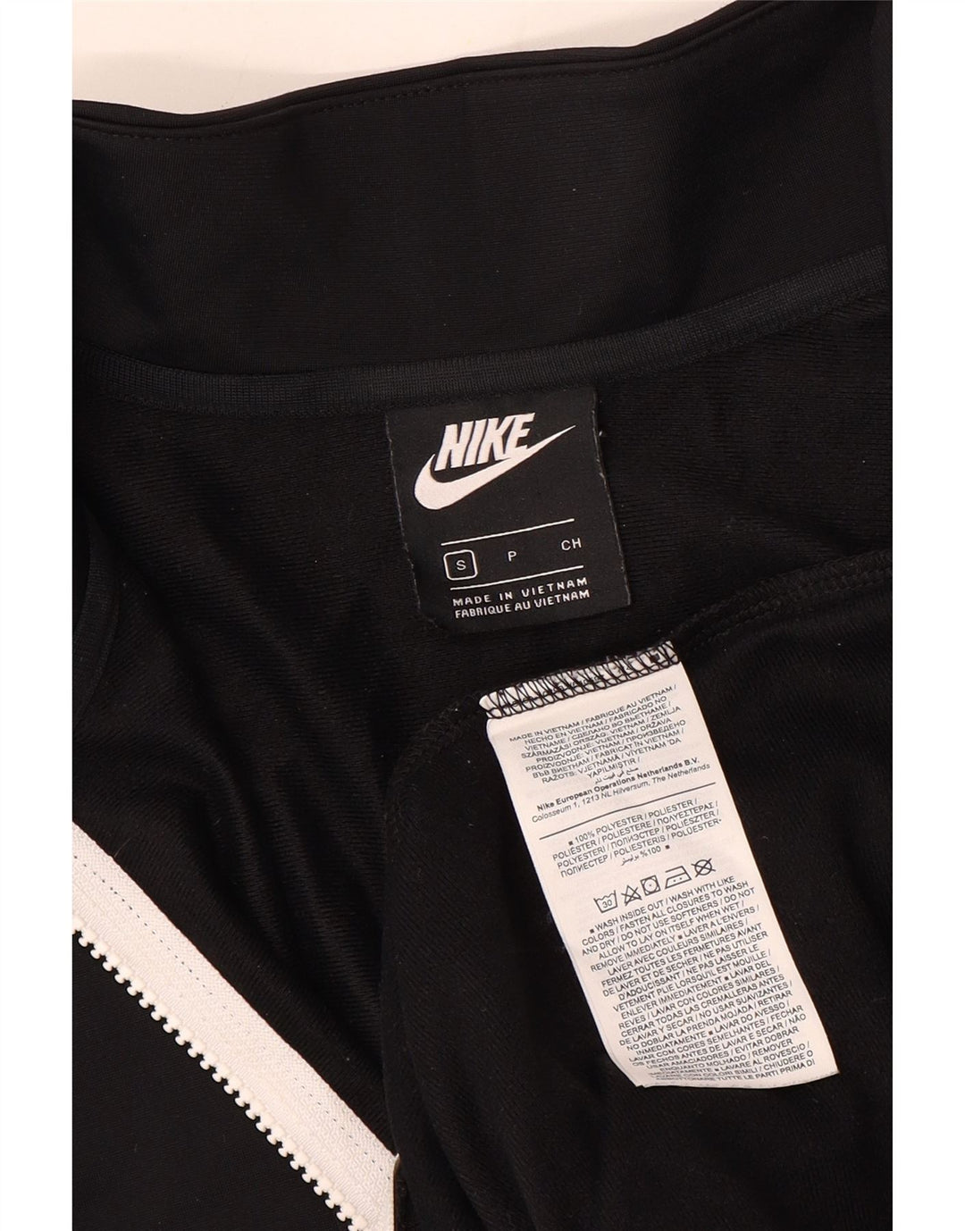 NIKE træningsdragt topjakke til kvinder UK 10 Lille sort polyester
