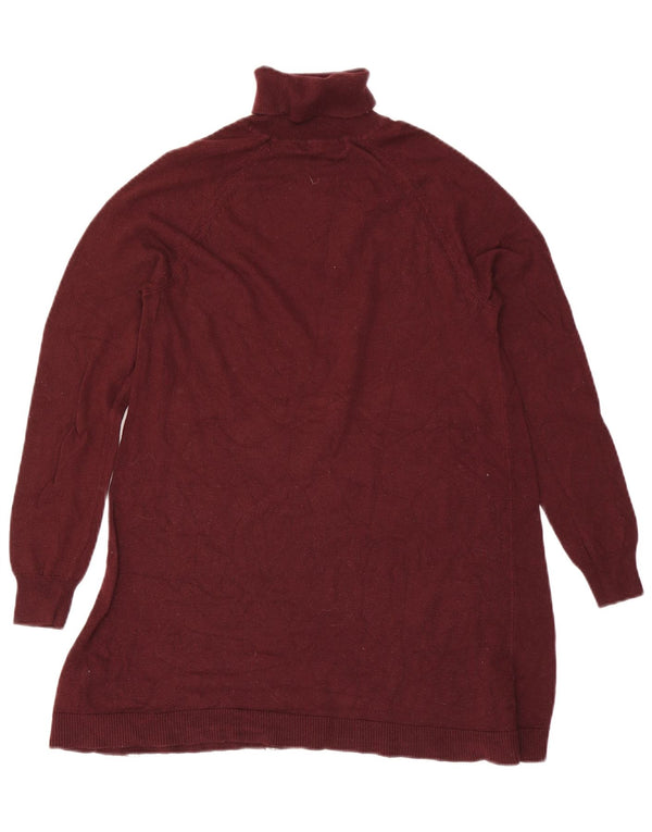 Marks & Spencer Dame Rullehals Sweater UK 10 Small Burgundy