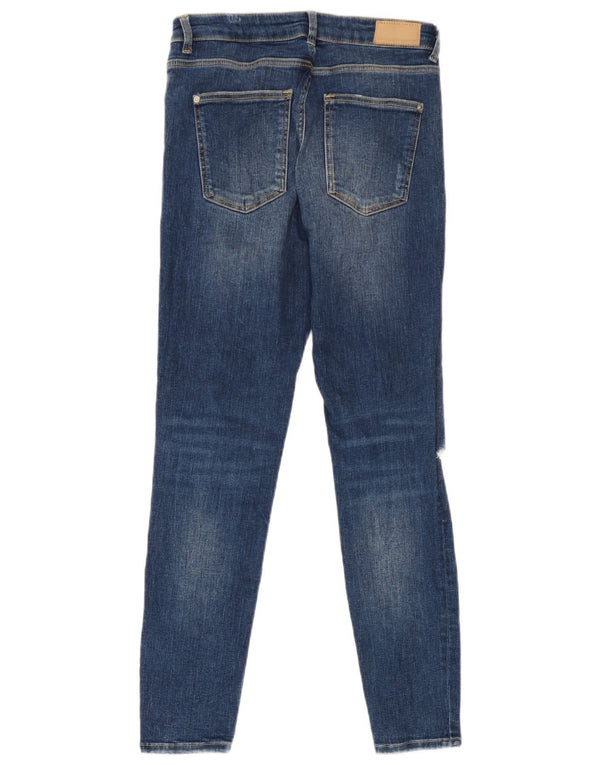 Zara Dame Distressed Skinny Jeans EU 38 Small W28 L27 Blå