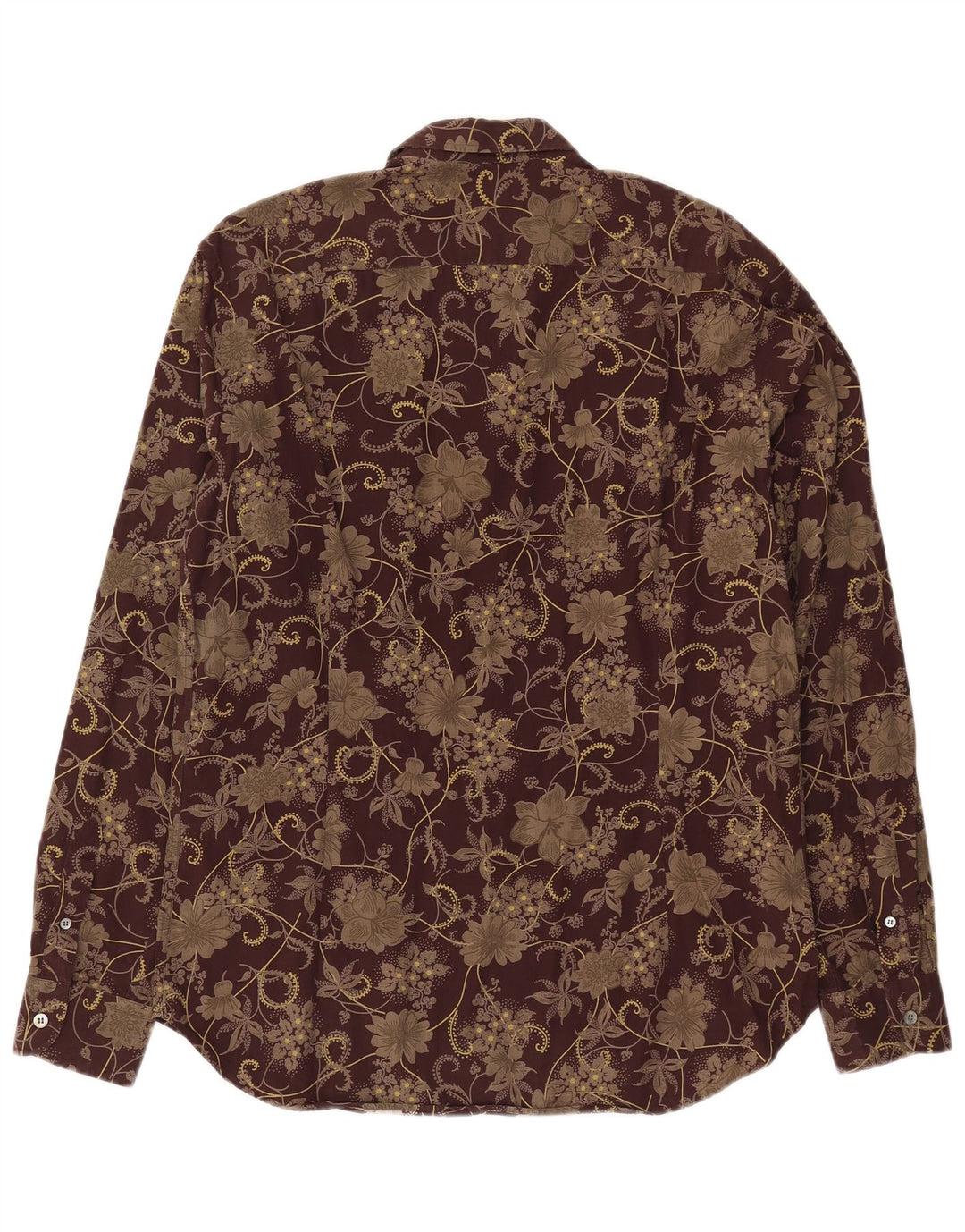 Ted Baker Herreskjorte str. 4 Large Brown Floral Cotton