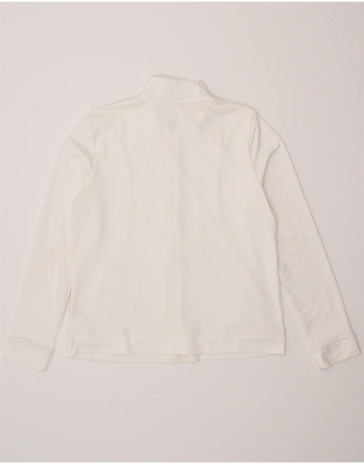 IZOD Womens Tracksuit Top Jacket UK 14 Large White Polyester Vintage Izod and Second-Hand Izod from Messina Hembry 
