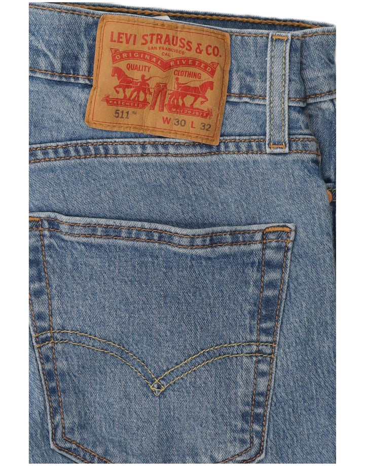 Levi's Herre 511 Slim Jeans W30 L32 Blå Bomuld