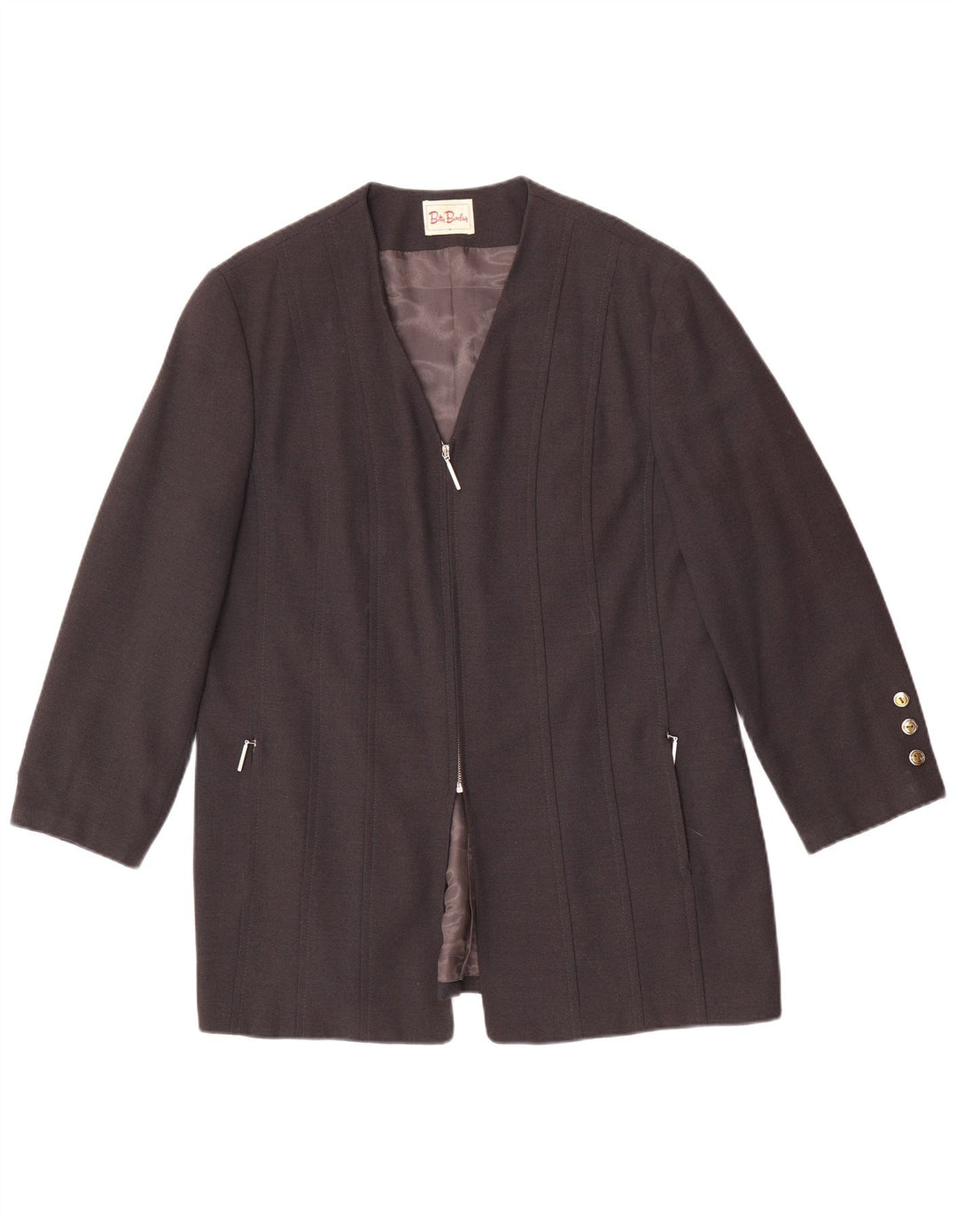 Betty Barclay Dame Blazer Jacket UK 18 XL Grå Viscose