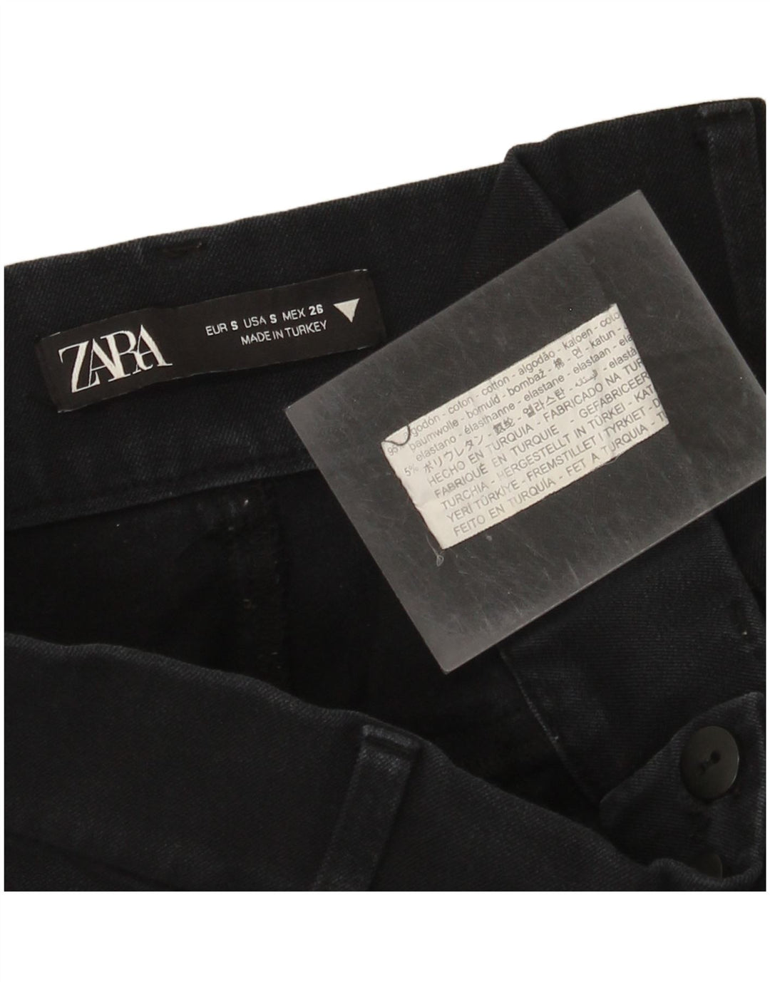 Zara Womens Cropped Jeans Small W26 L24 Marineblå Bomuld