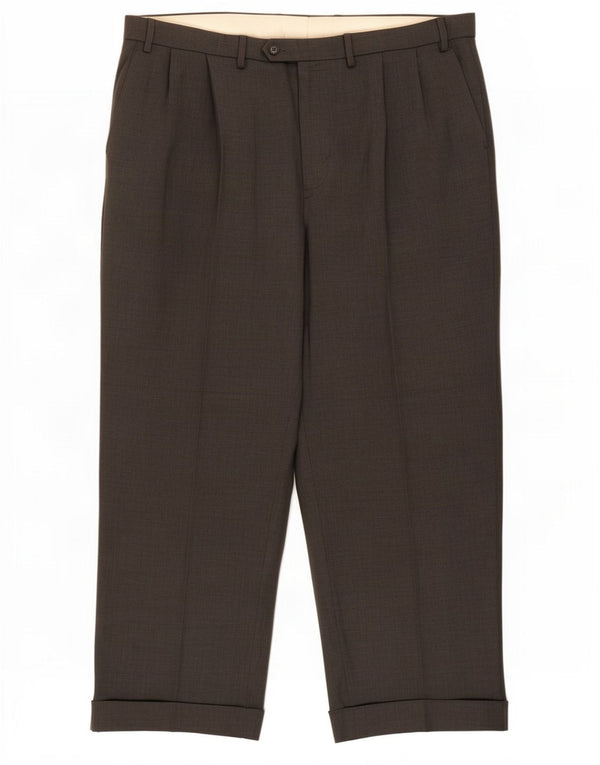 Marks & Spencer Herre Pegged Casual Bukser W40 L29 Grå Polyester