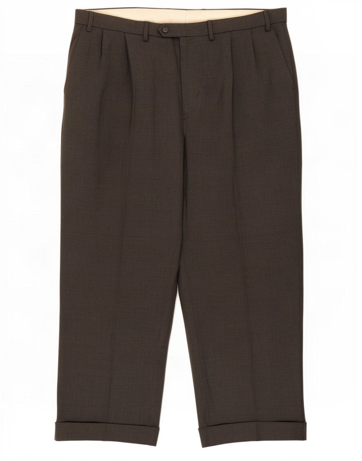 Marks & Spencer Herre Pegged Casual Bukser W40 L29 Grå Polyester