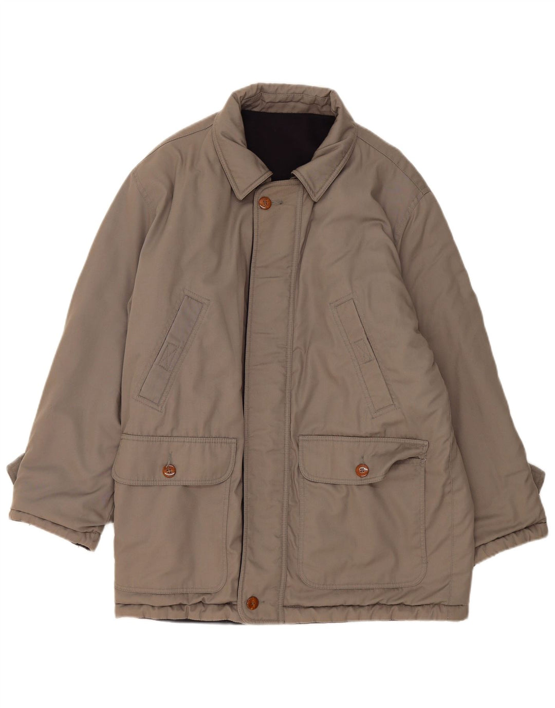 Vintage Herre Vendbar Windbreaker Coat UK 38 Medium Grey