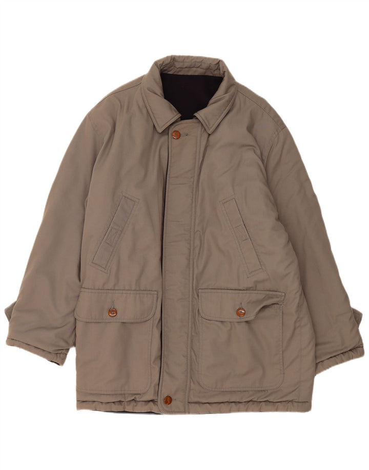 Vintage Herre Vendbar Windbreaker Coat UK 38 Medium Grey