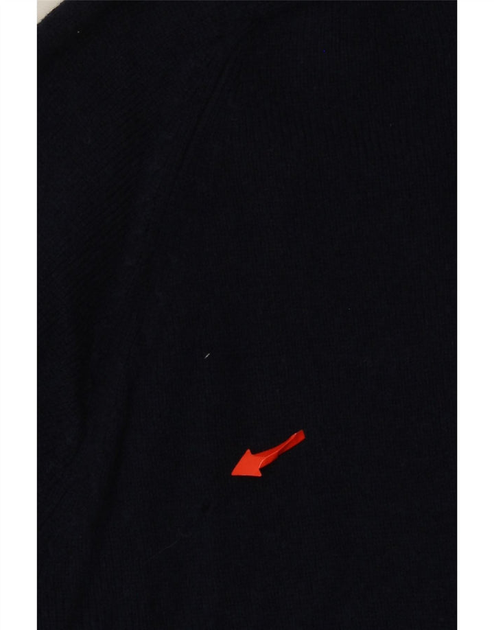 Marlboro Classics Herre Crew Neck Jumper Sweater XL Navy Blue Wool