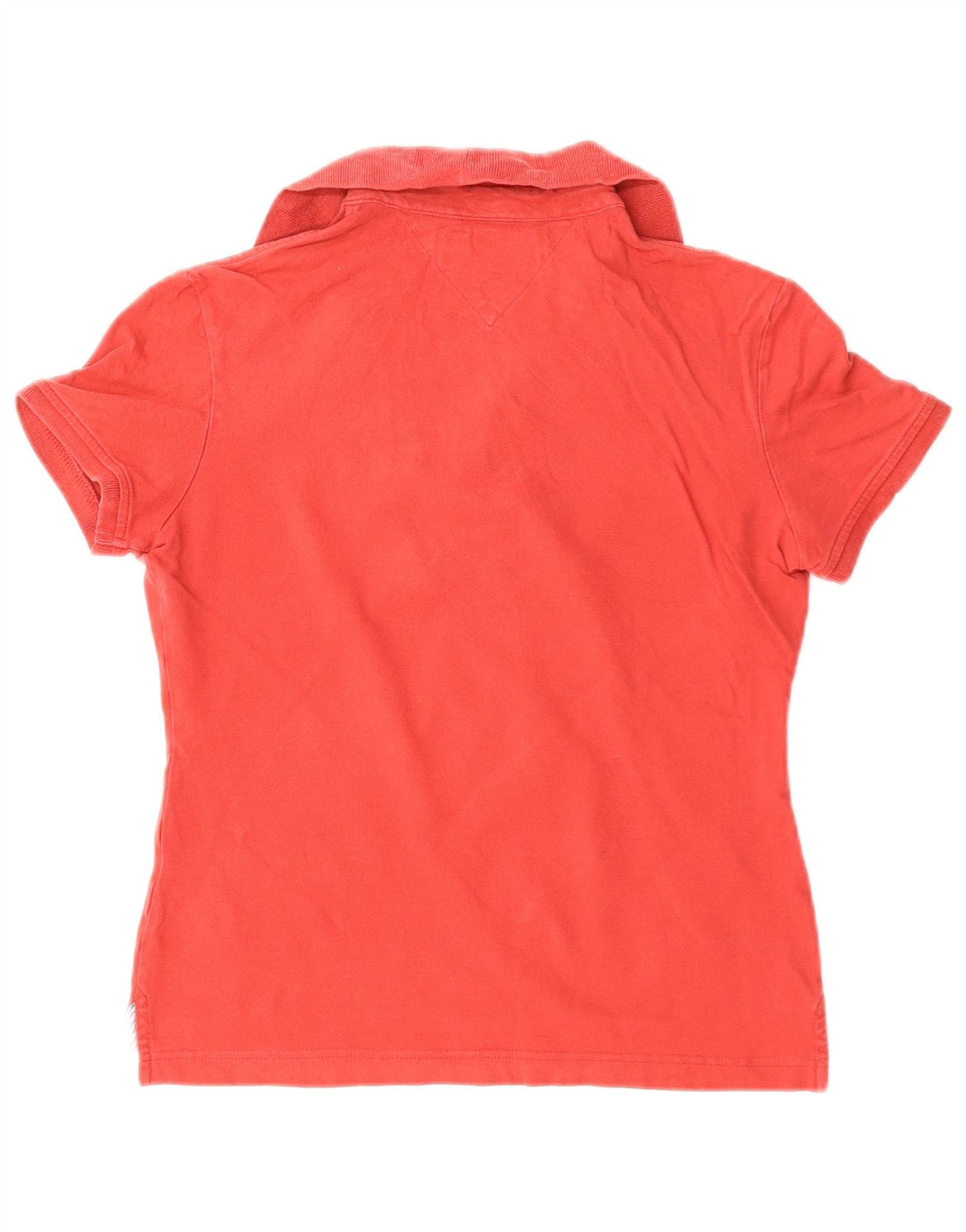 TOMMY HILFIGER Dame poloshirt UK 10 Lille rød bomuld
