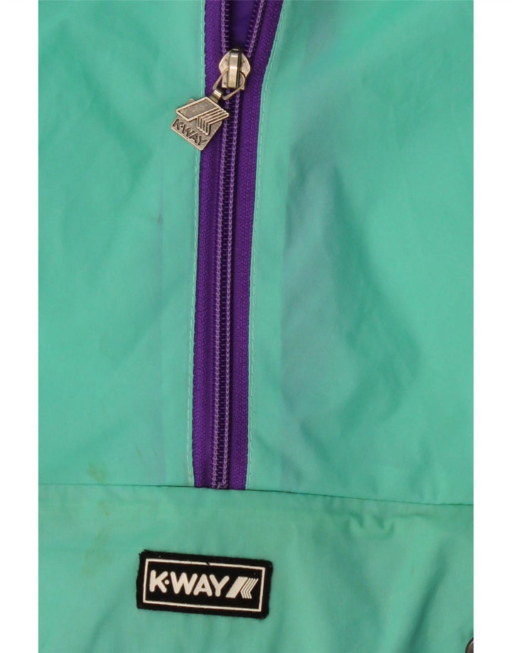 K-WAY Pige Pullover Hætte regnjakke 8-9 år Grøn Colourblock