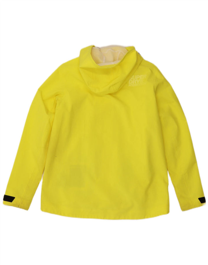 Superdry Regnjakke med hætte til kvinder UK 12 Medium Gul Polyester