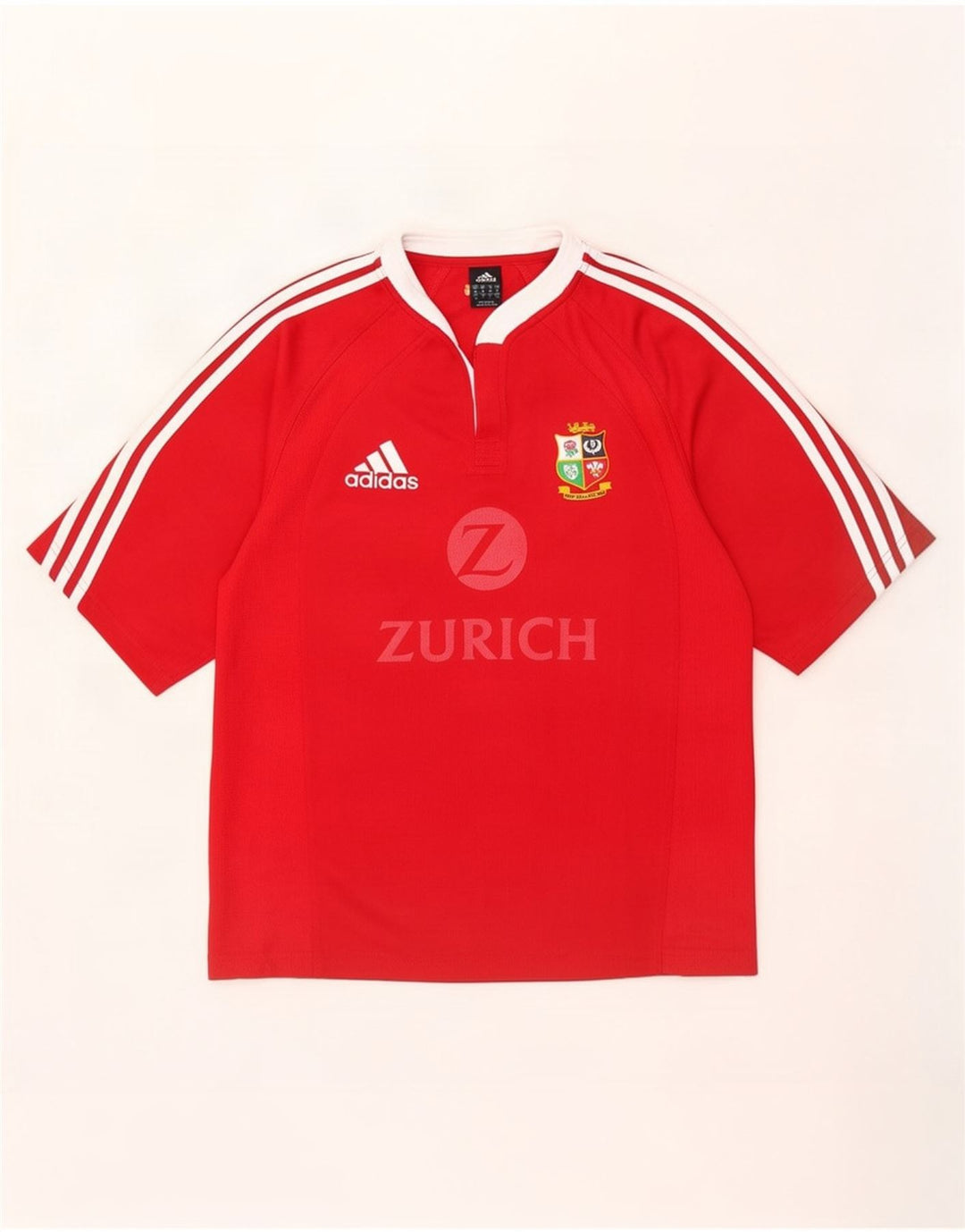 Adidas Herre Zurich Grafisk T-Shirt Top Medium Rød Colourblock Polyester