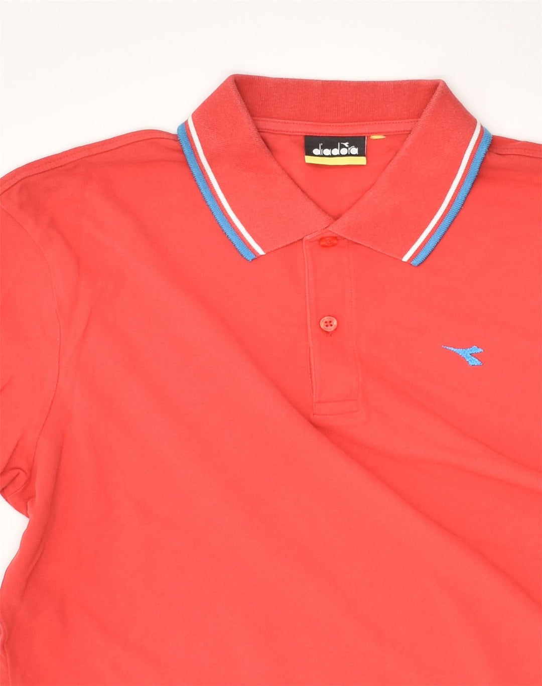 DIADORA Mens Polo Shirt Small Red Cotton | Vintage Diadora | Thrift | Second-Hand Diadora | Used Clothing | Messina Hembry 