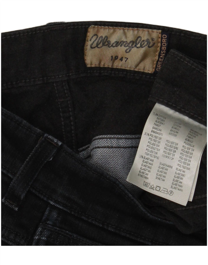 Wrangler Straight Jeans til mænd W32 L28 Sort bomuld