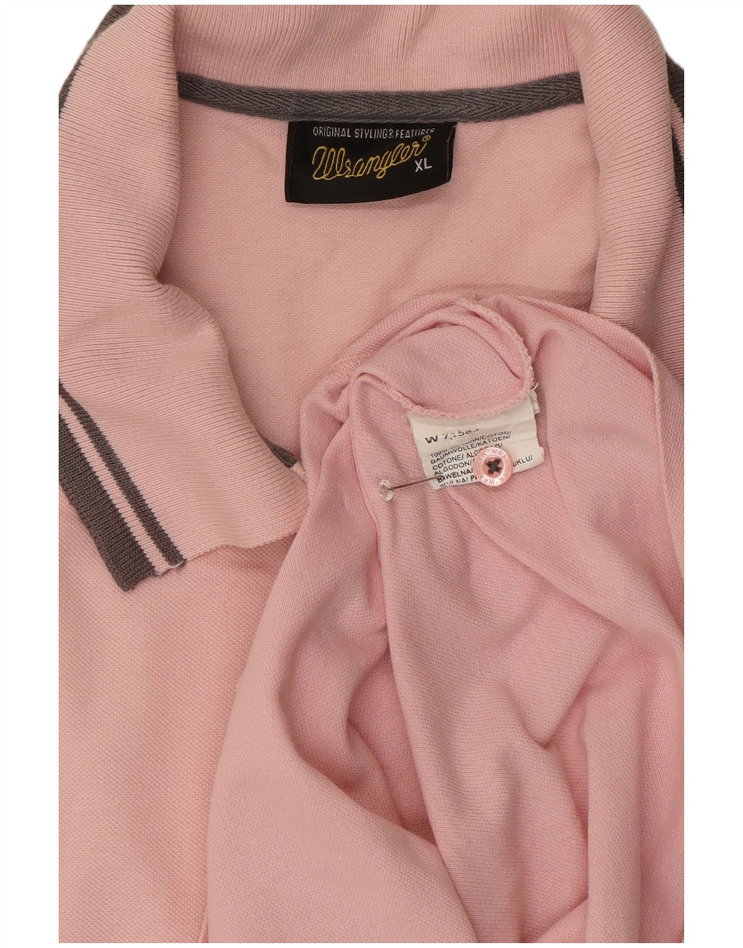 Wrangler Polo Shirt til mænd XL Pink Bomuld