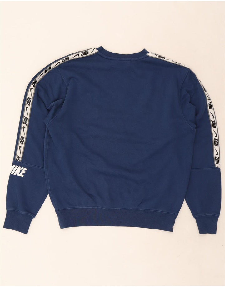 Nike Herre Loose Fit Grafisk Standard Sweatshirt Jumper Small Navy Blue