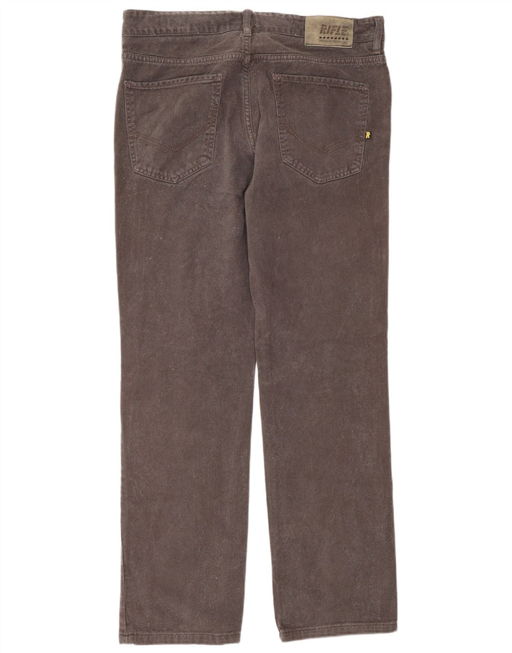 Rifle Herre Straight Jeans W33 L30 Grå Bomuld