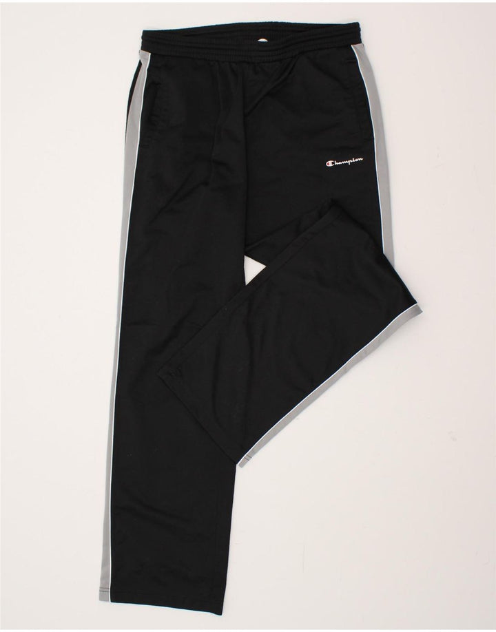 CHAMPION Mens Tracksuit Trousers Medium Black Colourblock Polyester Vintage Champion and Second-Hand Champion from Messina Hembry 