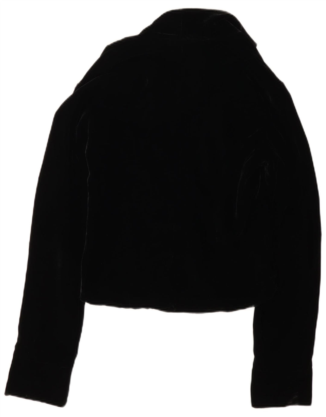 VINTAGE Dame 3 Button Velvet Blazer Jacket UK 12 Medium Black